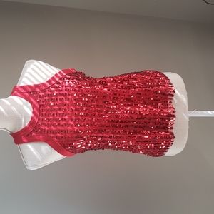 Red sparkle top